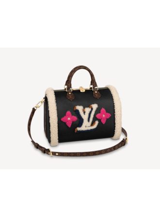 #M56966 Louis Vuitton Monogram Flowers Speedy 30 Bandoulière